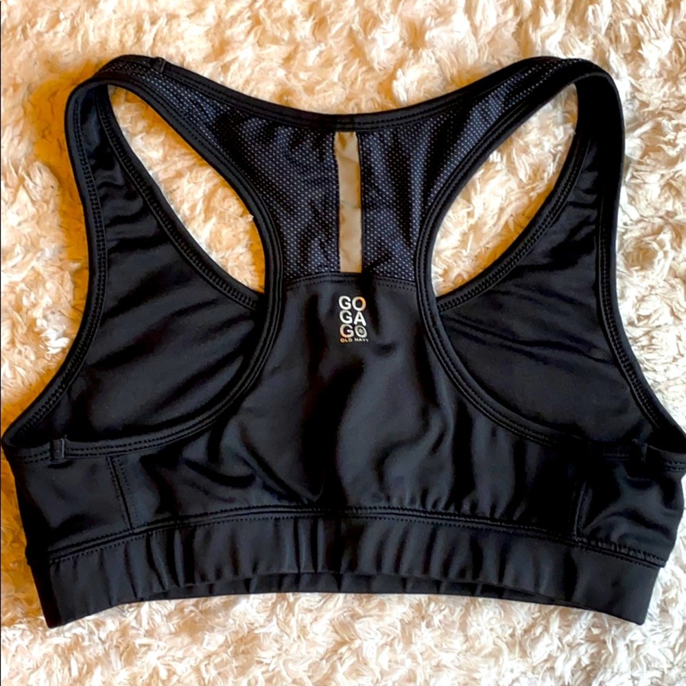 Black Sports Bra, Large, Old Navy